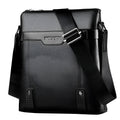 Men's medium shoulder bag in PU leather with square vertical design and single strap