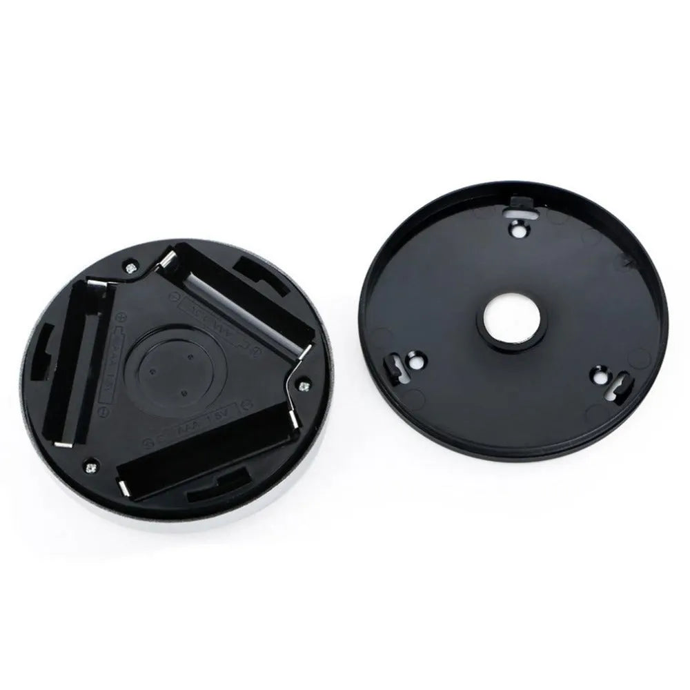 Silver wireless motion sensor night light with PC plastic lampshade measuring 80mm