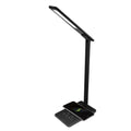 Wireless charging desk lamp in black or white with touch control and LED lighting