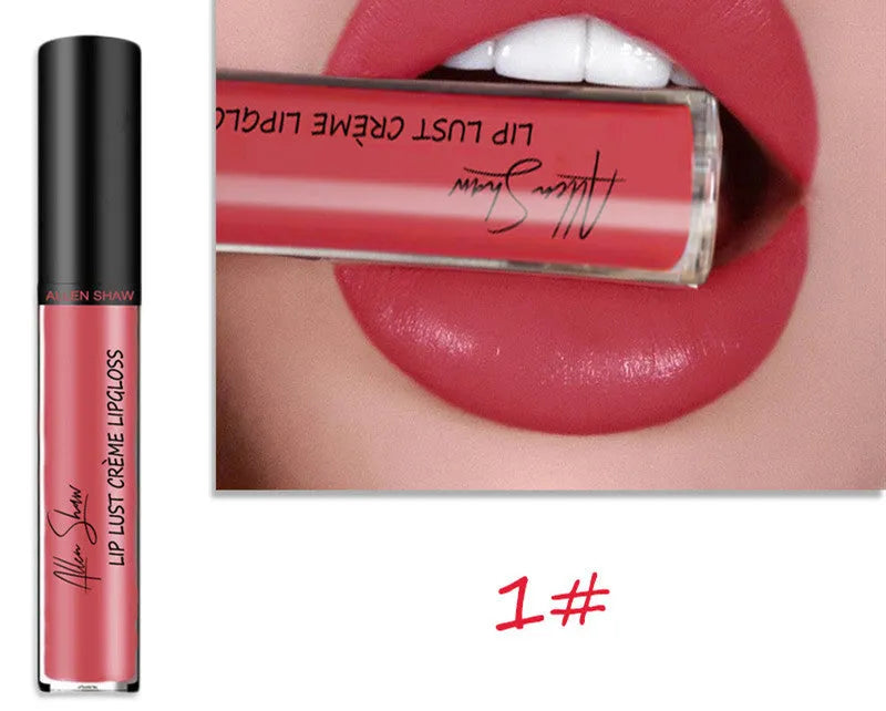 Lipstick bullet in silky cream texture showing one of twelve available mineral-based lip glaze shades.