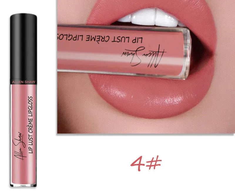 Lipstick bullet in silky cream texture showing one of twelve available mineral-based lip glaze shades.