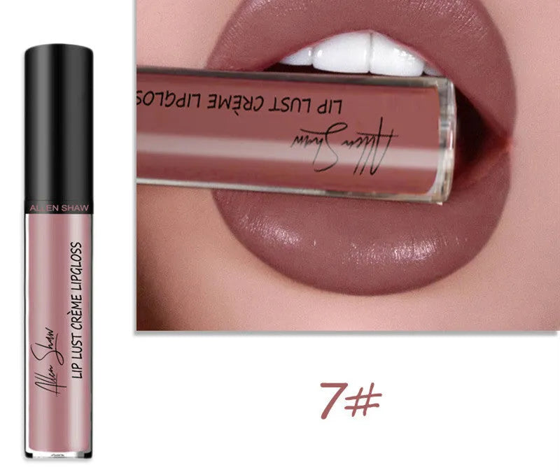 Lipstick bullet in silky cream texture showing one of twelve available mineral-based lip glaze shades.