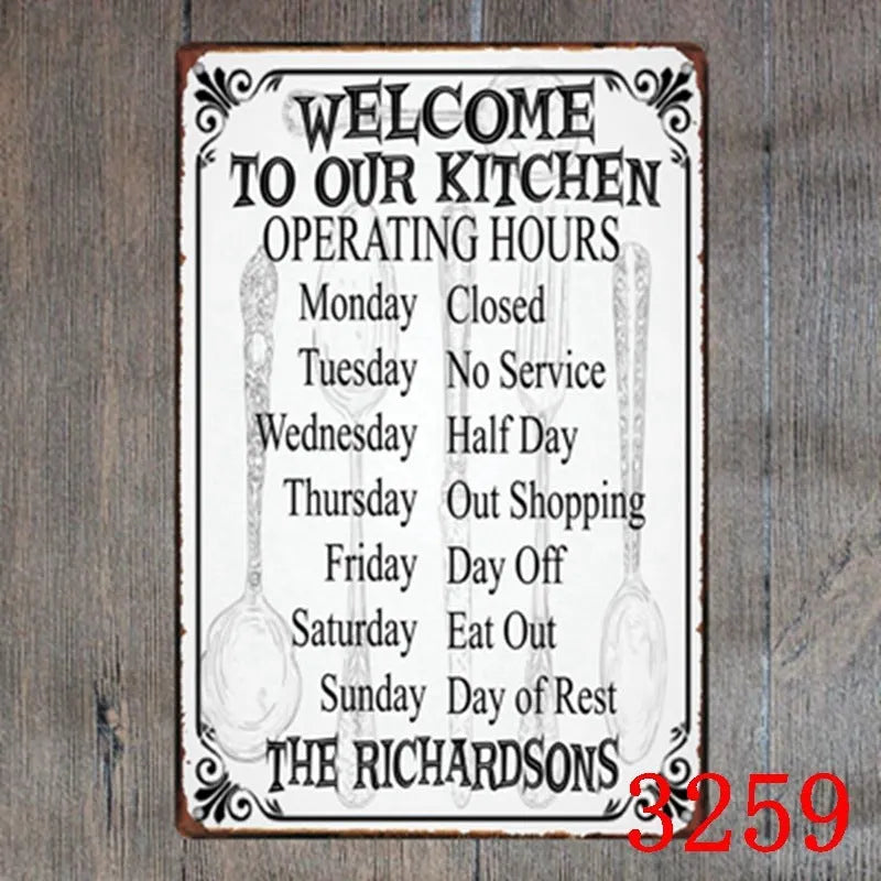 Vintage tin painting metal wall sign with barbecue hamburger and beer retro artwork, 20x30cm.