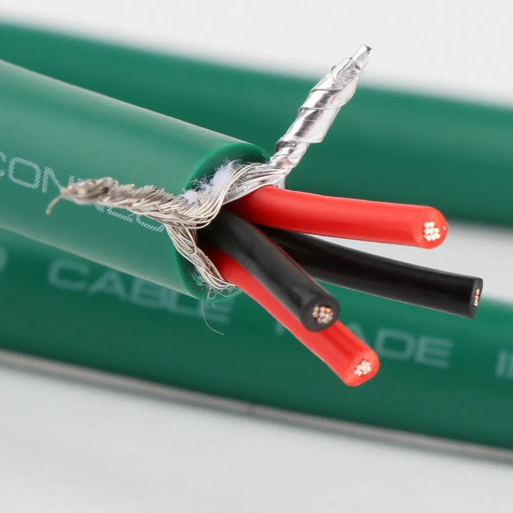 Silver-plated 4-core RCA audio cable with Budweiser connectors for CD decoder to amplifier connections