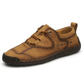 Men's plain pattern microfiber casual leather shoes with round toe in black, gold and khaki colour options