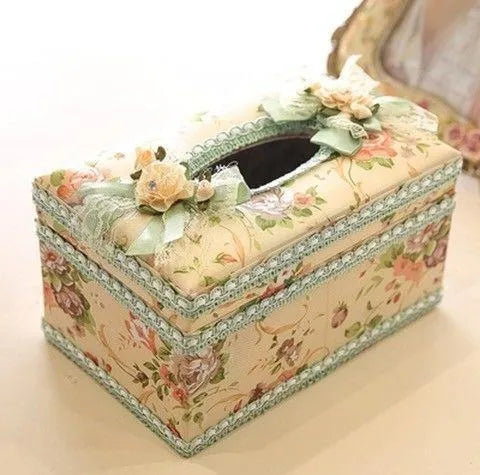 Ceramic dual-purpose tissue and jewellery storage box in bright colour options