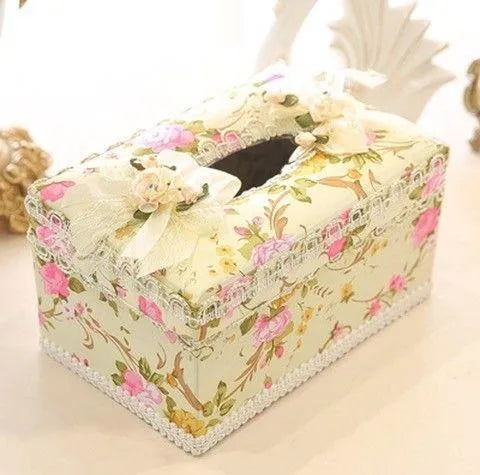 Ceramic dual-purpose tissue and jewellery storage box in bright colour options