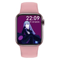M16Plus smart watch with round zinc alloy case and touch screen on wrist strap.