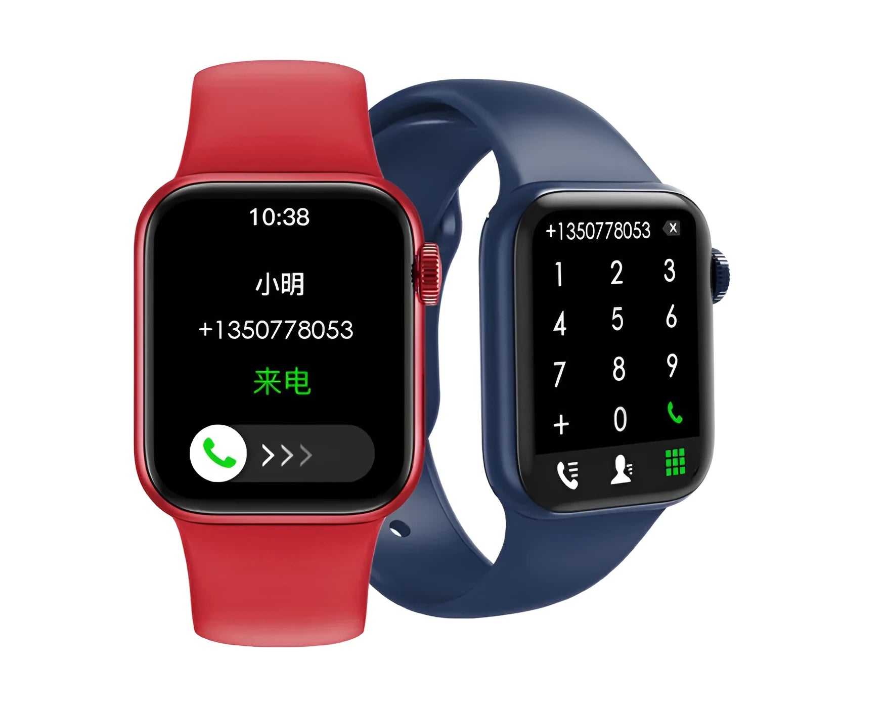 M16Plus smart watch with round zinc alloy case and touch screen on wrist strap.
