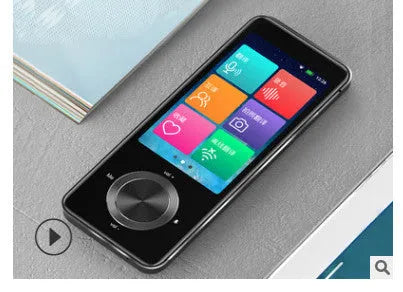 M9 translator device in gold or silver grey plastic construction with group chat and photo translation functions