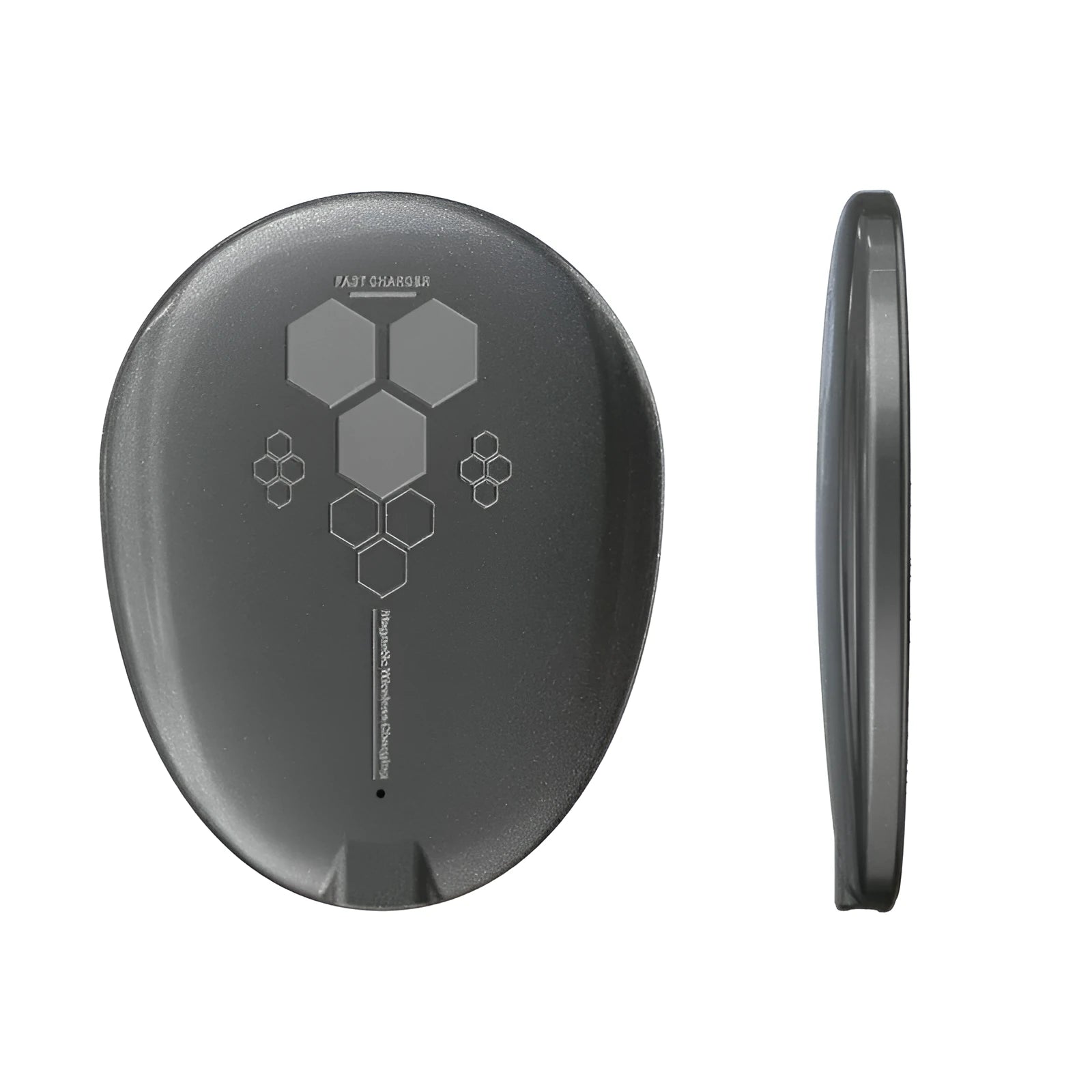 Black magnetic wireless charger with TYPE-C cable for 1200mA fast charging