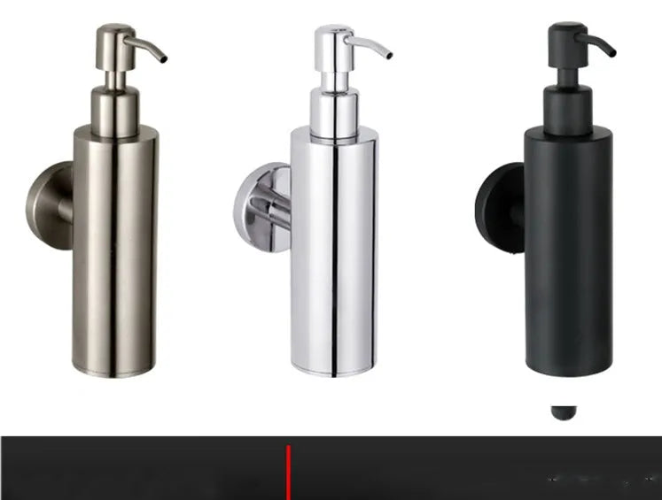 Stainless steel wall-mounted pendant lotion bottle dispenser for hotel bathrooms