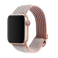 Braided nylon elastic strap for Apple Watch in wave pattern design