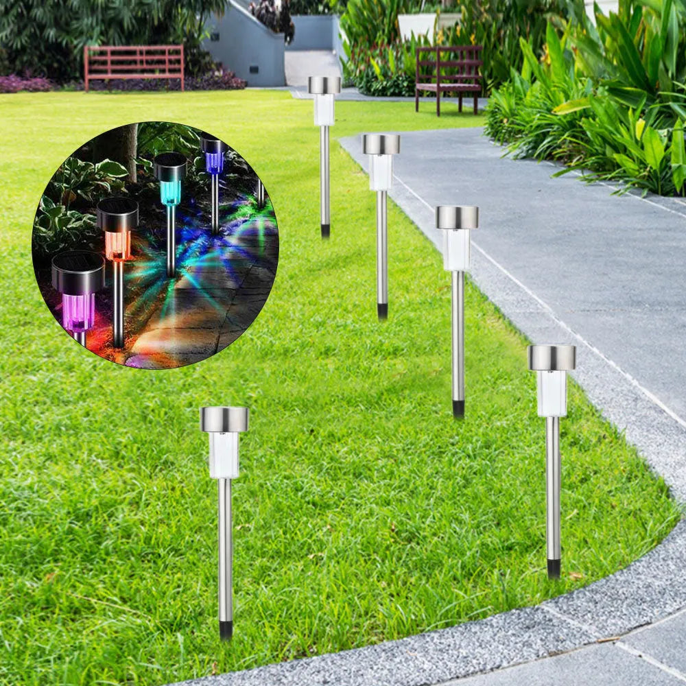 Stainless steel waterproof garden light with LED illumination for outdoor landscape use