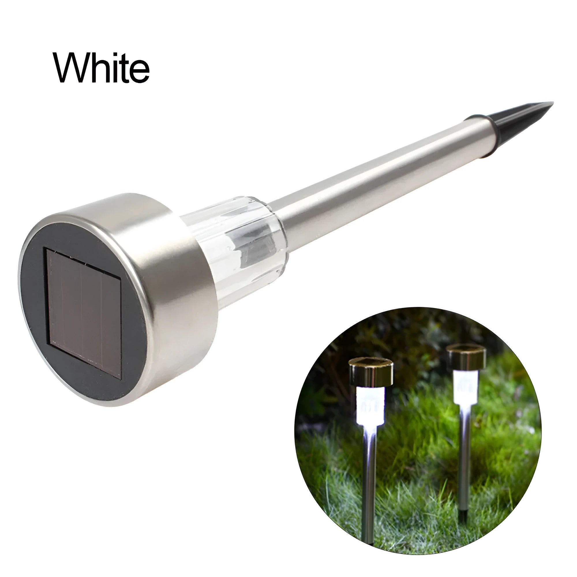 Stainless steel waterproof garden light with LED illumination for outdoor landscape use