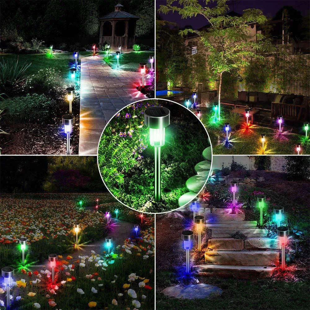Stainless steel waterproof garden light with LED illumination for outdoor landscape use