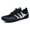 Casual outdoor quick-dry wading shoes in mesh and rubber, shown in red, black, or orange