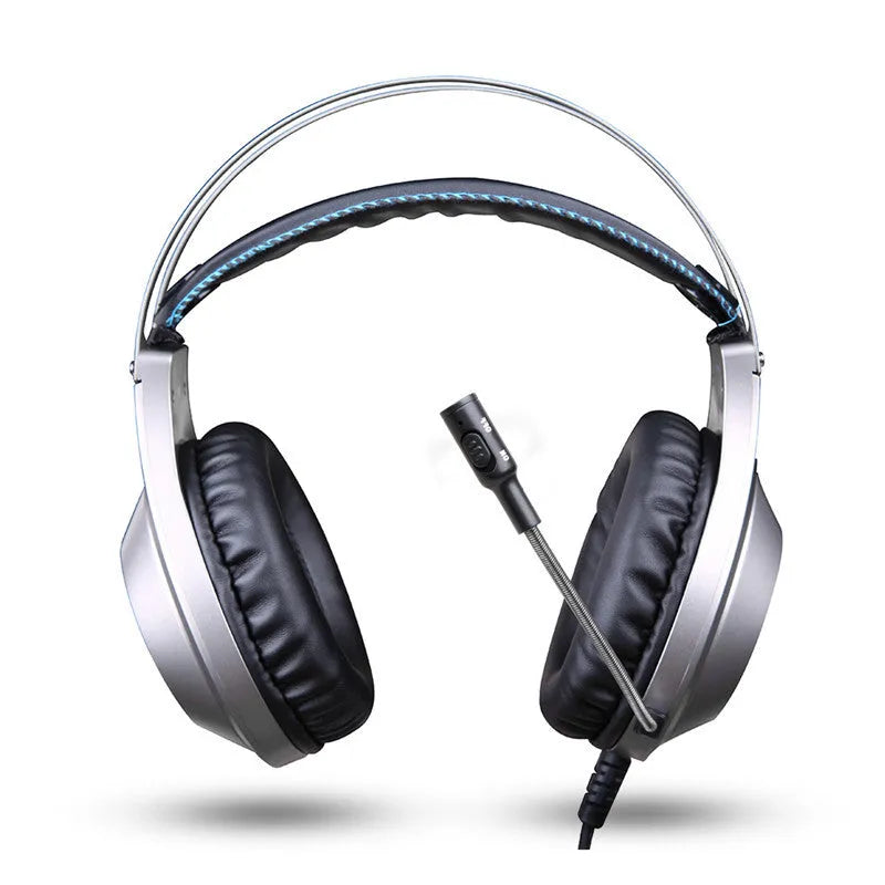 Black USB wired computer headset with microphone for desktop and notebook PC use