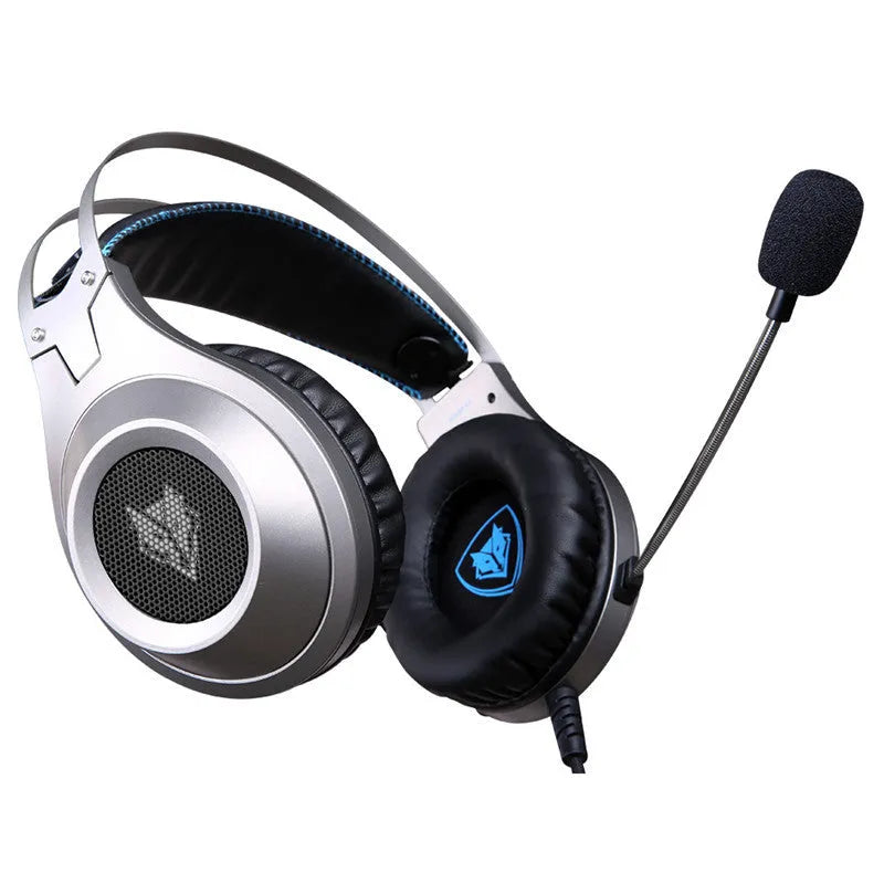 Black USB wired computer headset with microphone for desktop and notebook PC use
