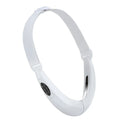 White ABS facial lifting device with dual light therapy and vibration functions for home skincare