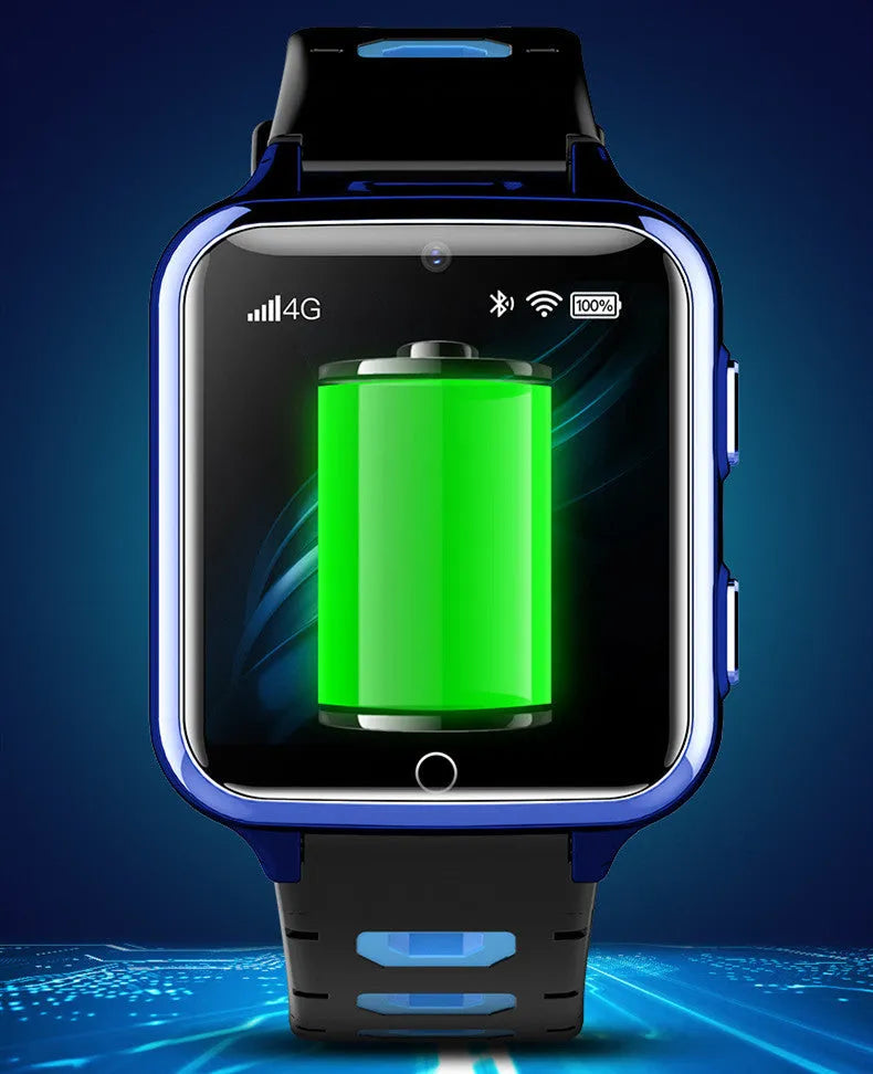 Children's smart watch with 1.54-inch touchscreen in black, blue or pink colours with silicone sport strap