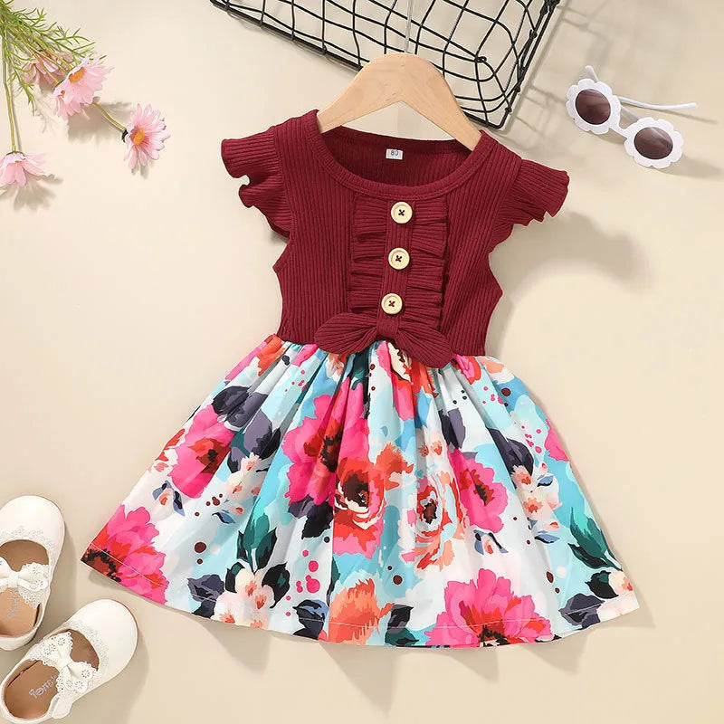 Toddler girls sleeveless summer dress available in multiple colours and sizes 80-120cm