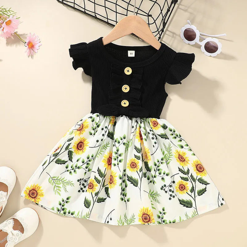 Toddler girls sleeveless summer dress available in multiple colours and sizes 80-120cm