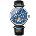 Men's automatic mechanical watch with diamond hollow dial, Tweez movement, 30M waterproof, black colour