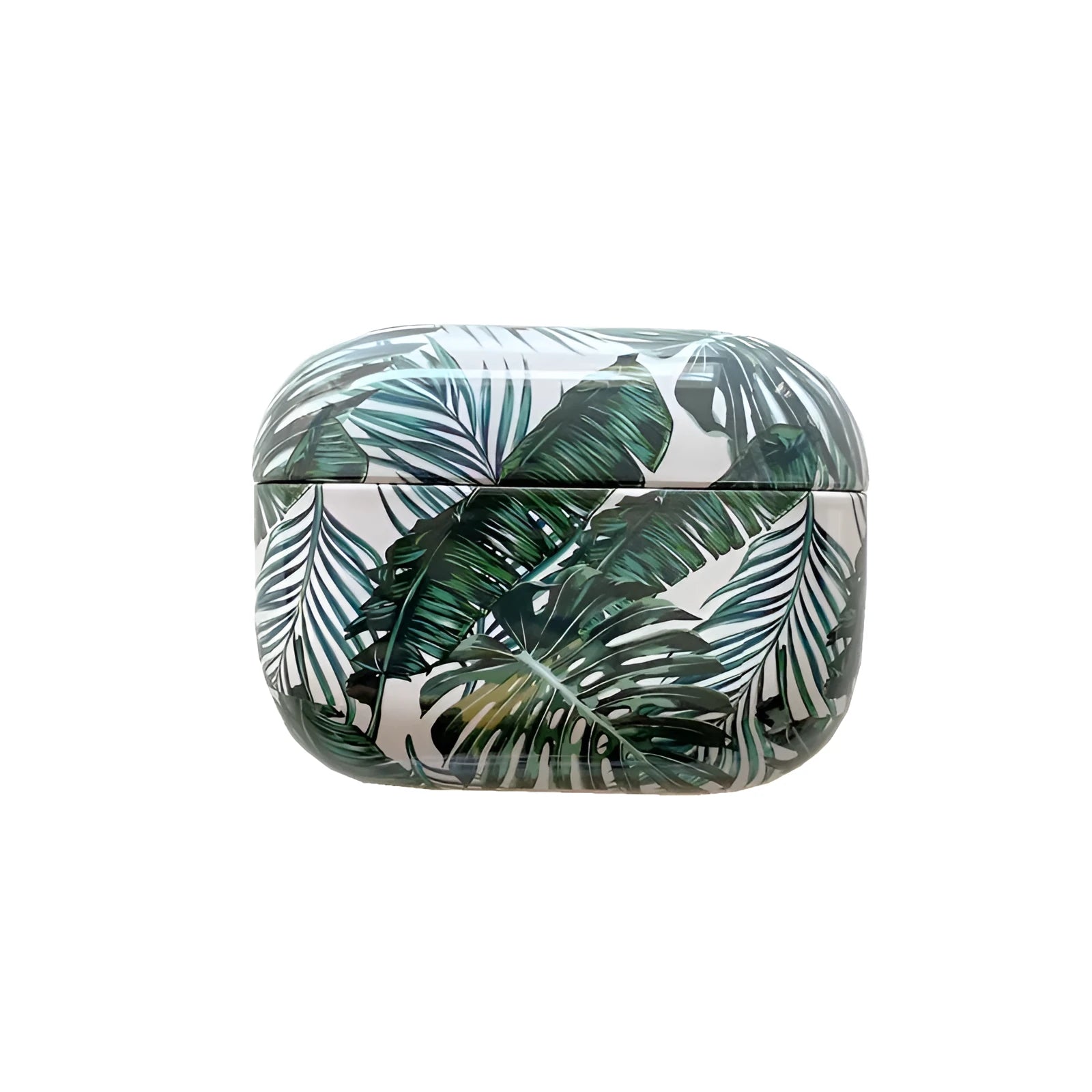 Blue and green banana leaf design TPU AirPods protective case for AirPods and AirPods Pro models