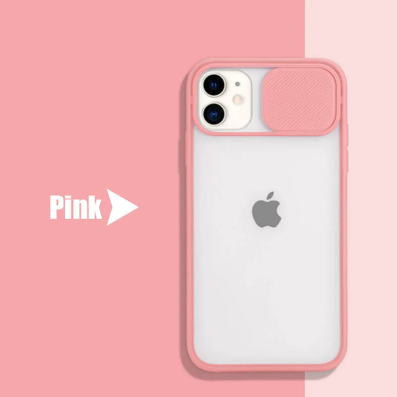 Frosted matte silicone iPhone case in multiple colours showing camera lens protection cut-out