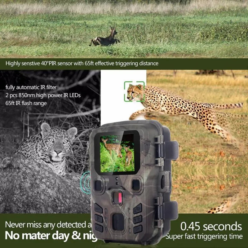 Black infrared night vision monitoring device with TF card storage slot