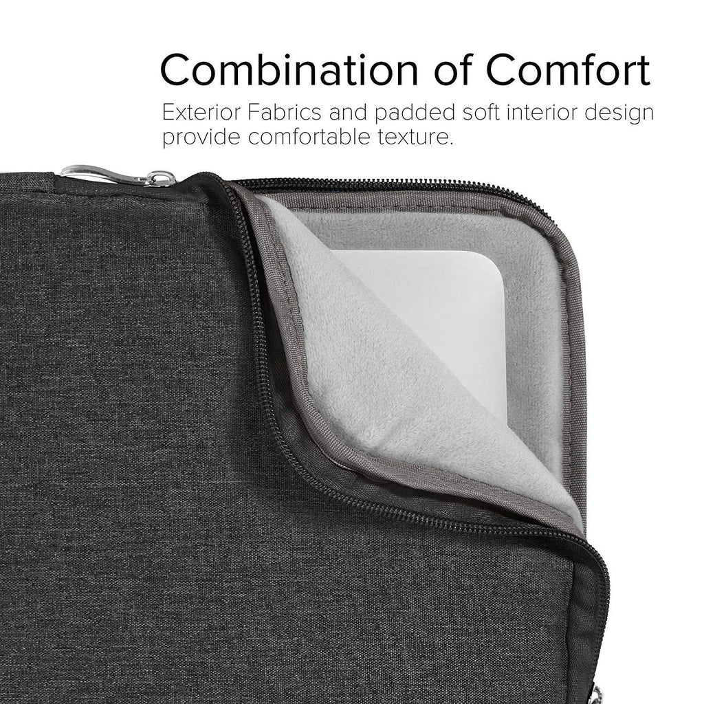 Canvas tablet case for Pro 12.9 devices in grey, light grey, navy, and rose red colours