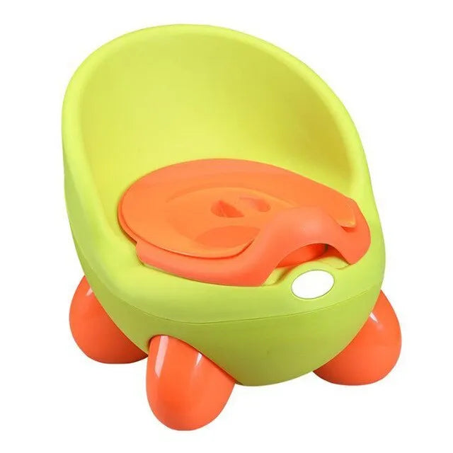 Dandan cartoon-designed baby toilet training stool in blue, made of PP plastic.