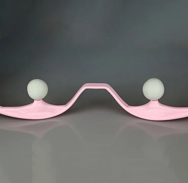 Plastic swan-shaped neck massager hand roller with adjustable stand in blue colour showing 3D floating-point massage design