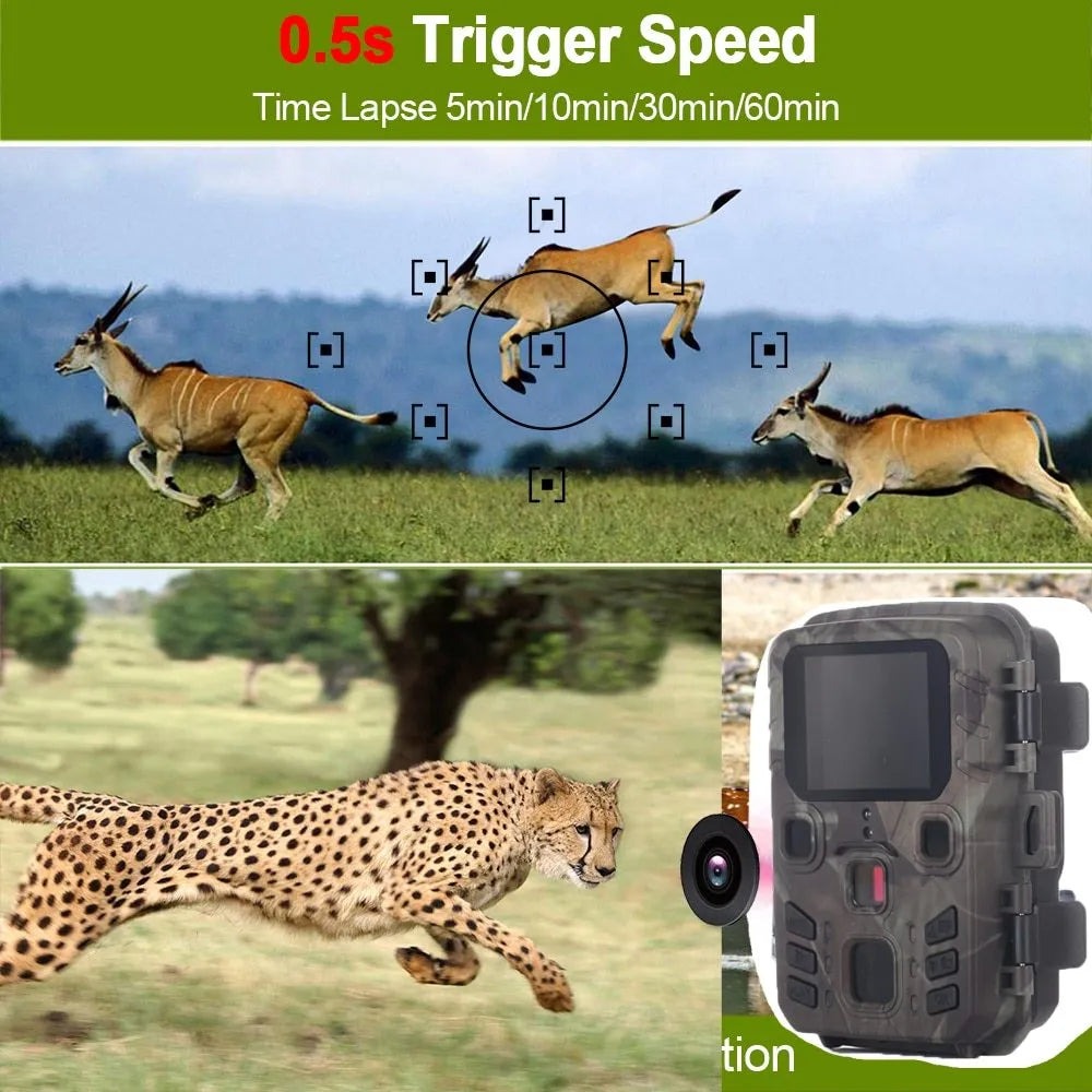Black infrared night vision monitoring device with TF card storage slot