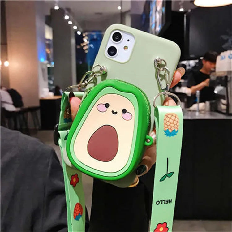 Cartoon silicone wallet case with camouflage pattern in various colours for Huawei Mate and P series phones