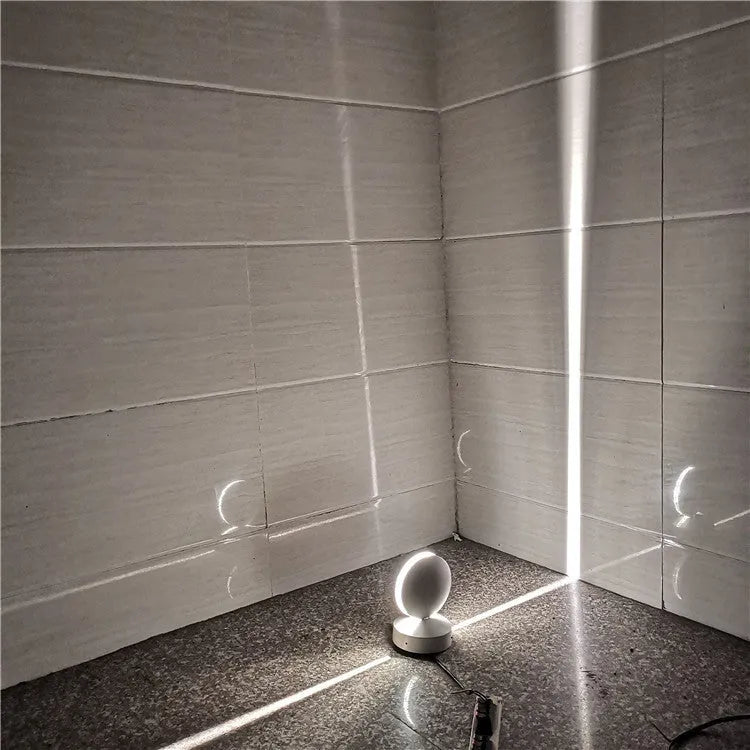 Modern aluminium corridor wall lamp spotlight bar with glass lens and LED in blue, green, red, white, or yellow.