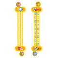 Yellow plastic children's digital decomposition ruler for maths learning, 24.5 cm long.