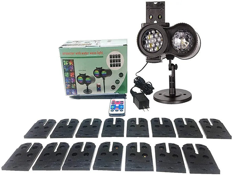Outdoor double tube animated watermark light with IP65 waterproof rating for garden use.