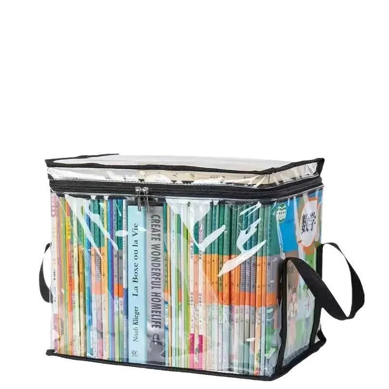 White PVC foldable buggy bag with transparent panels showing 24-litre storage capacity