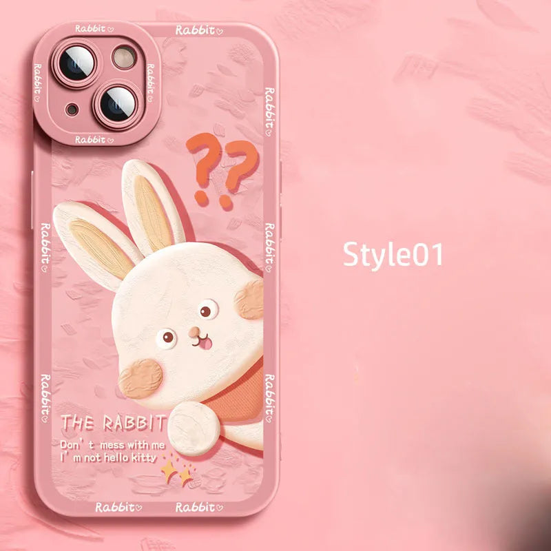 Silicone cartoon mobile phone case for Apple iPhone 14 in style02 design