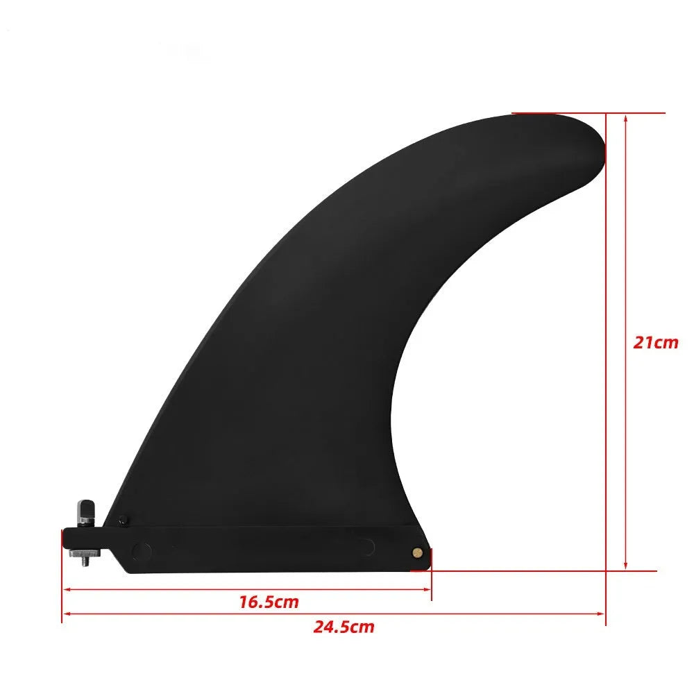 SUP paddle with large removable fish fin water dispenser accessory for inflatable paddle boards