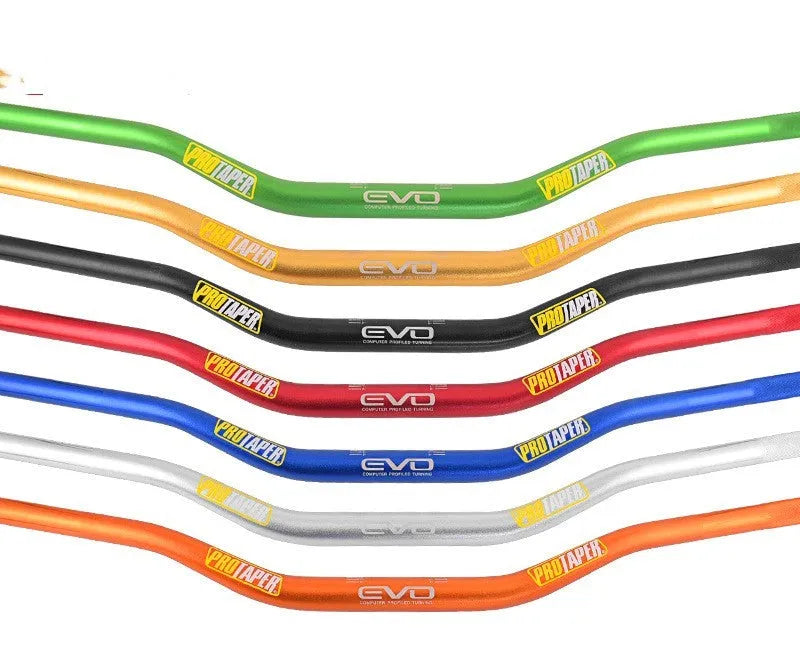 Orange aluminium scrambling motorcycle handlebar showing 28mm diameter and 80cm width dimensions