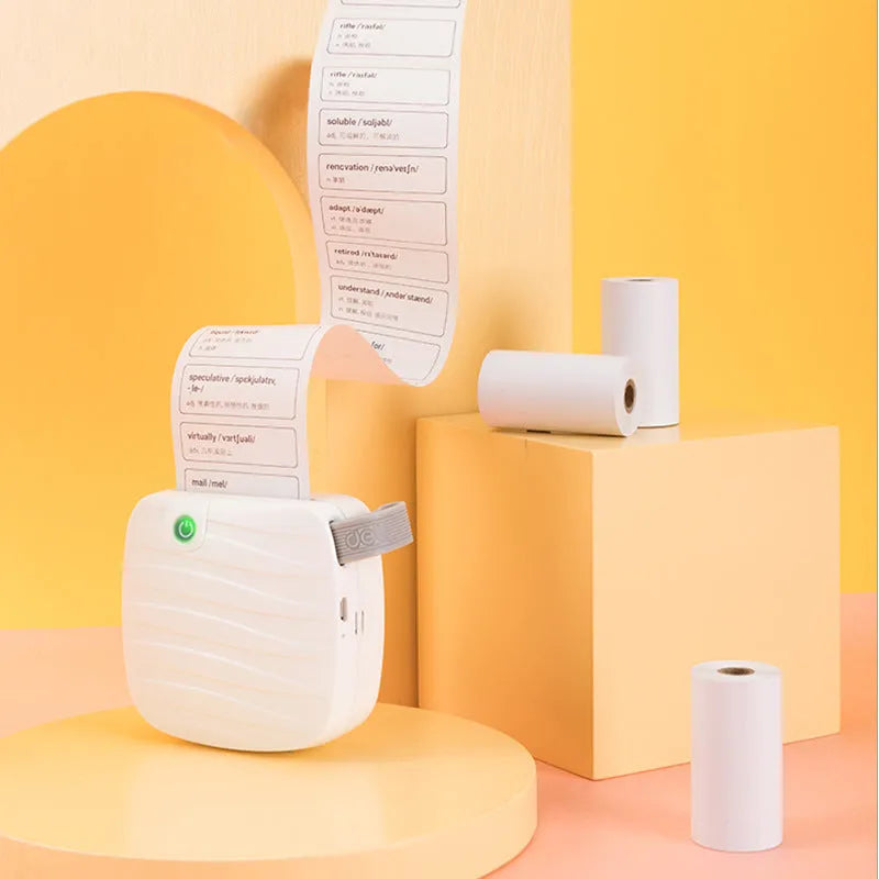 Three rolls of 57x30mm white thermal paper for small thermal printers in retail packaging