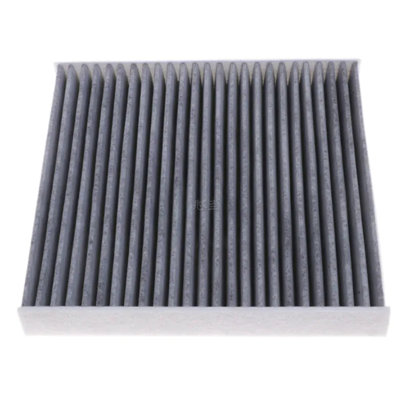 Grey Geely car air conditioning filter element measuring 215mm by 210mm by 30mm.