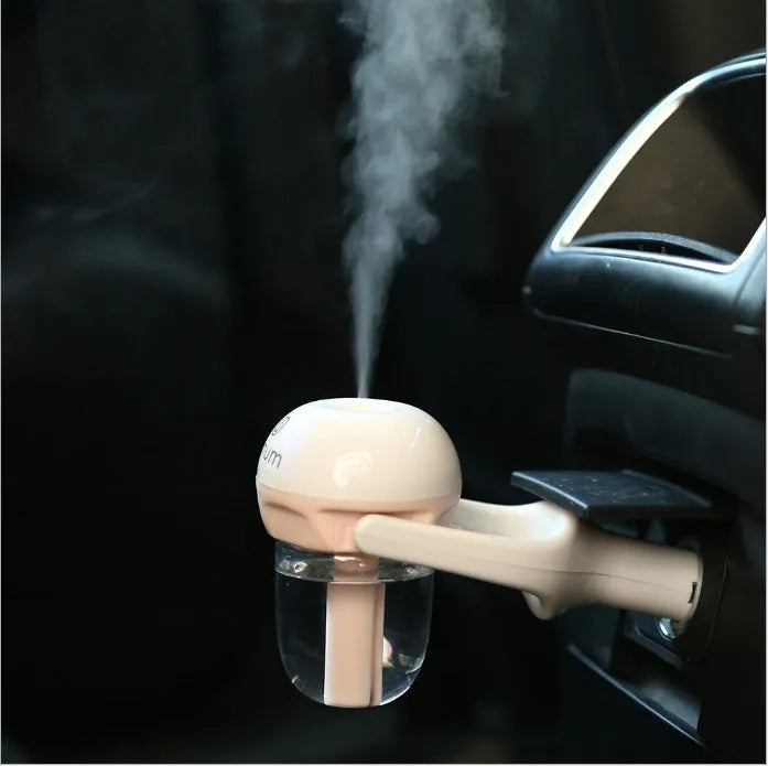 Portable car humidifier air purifier with essential oil diffuser in multiple colour options