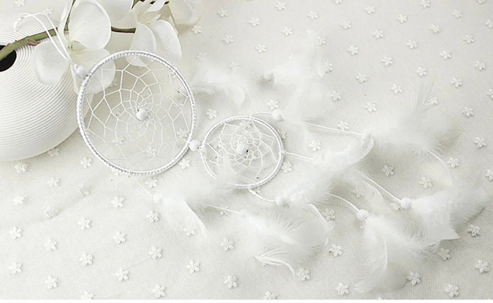 White artificial feather decoration 11cm for wedding and business gift use