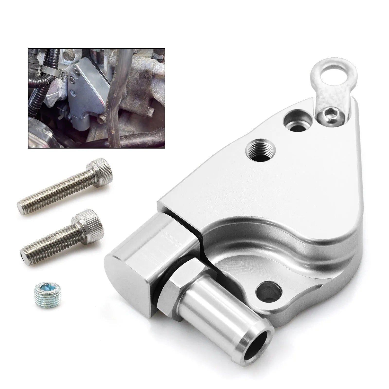Aluminium K Series intake manifold coolant adapter for Honda K20 and K24 engines