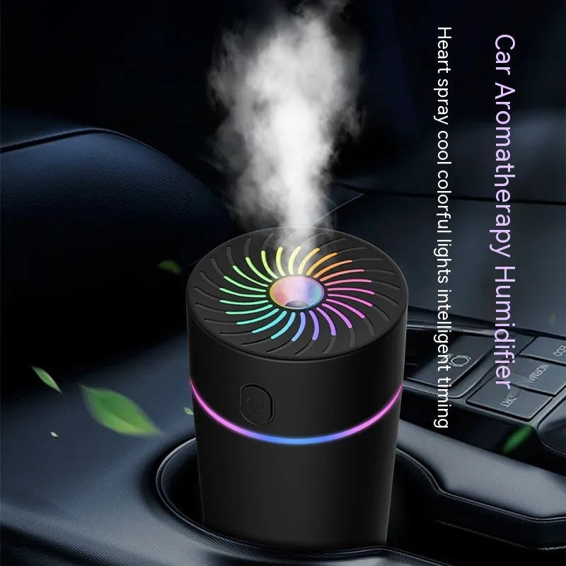 Car USB mini humidifier unit with aromatherapy function for vehicle air quality improvement