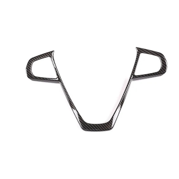 BMW steering wheel button frame decoration with carbon fibre pattern finish